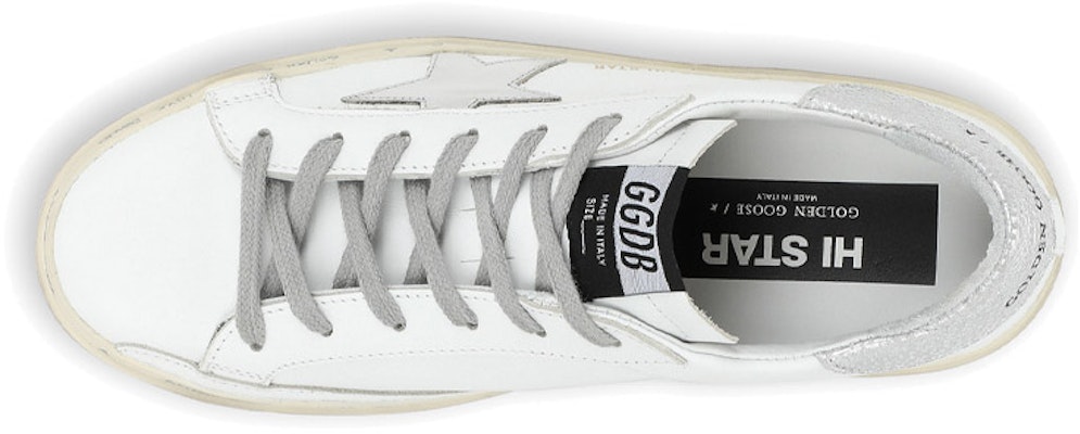 (Women) Golden Goose Hi Star White Silver GWF00118.F000329.80185 Purchase (Women) Golden Goose Hi Star White Silver GWF00118.F000329.80185
