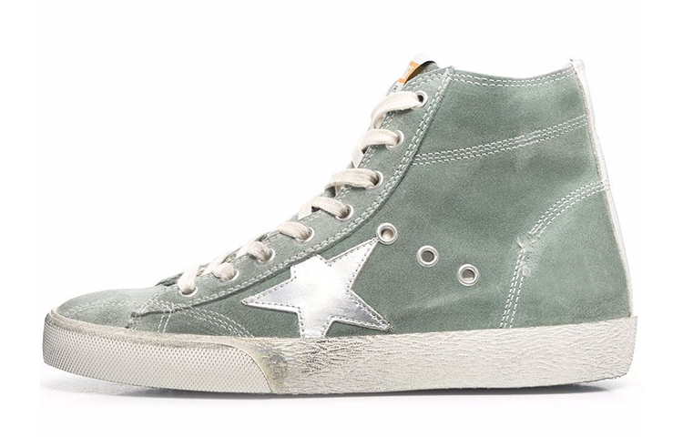 Buy (Women) Golden Goose High-Top Sneakers 'Distressed Green Lace-up' GWF00113.F002454.35769
