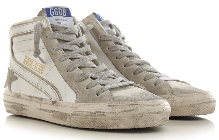 Lookbook (W) 골든구스 화이트그레이 통풍 좋은 하이탑 GWF00115.F000324.10276