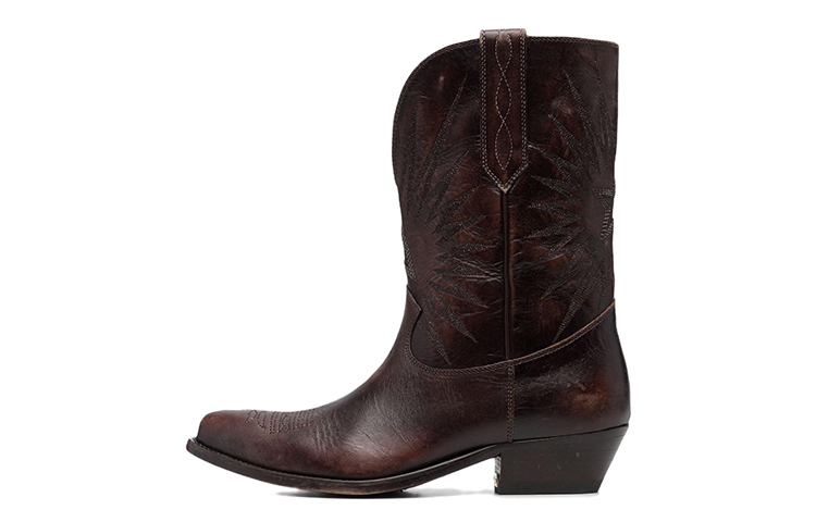 (W) Golden Goose Leather Pointed Toe Ankle Boot 'Brown'