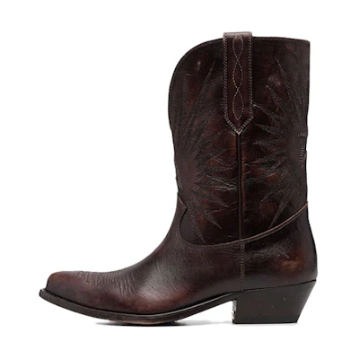 (W) Golden Goose Leather Pointed Toe Ankle Boot 'Brown'
