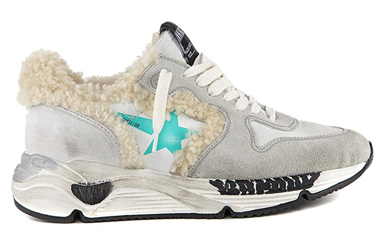 Order (W) Sneakers Kulit Bulu Golden Goose 'Abu-abu' G35WS963.F2