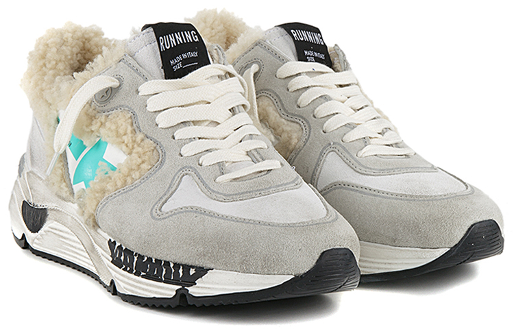 Lookbook (W) Sneakers Kulit Bulu Golden Goose 'Abu-abu' G35WS963.F2