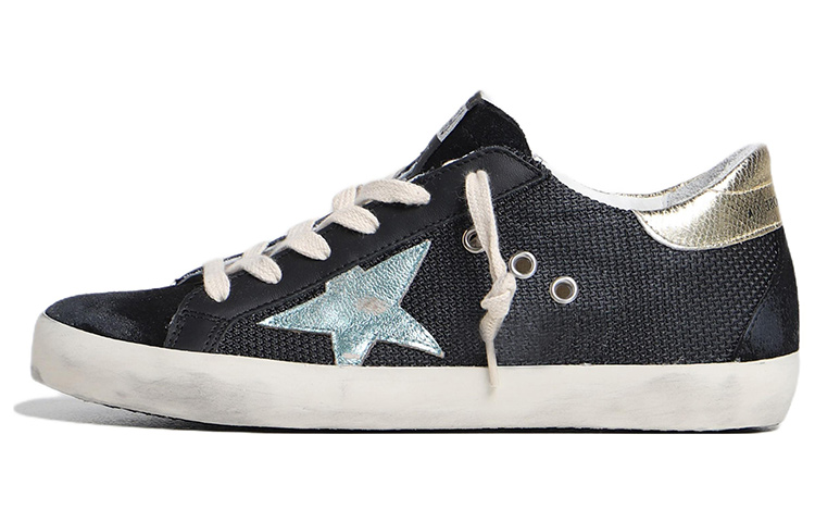 (Women) Golden Goose Low Top 'Black Blue Distressed' GWF0000102.F003177.90329