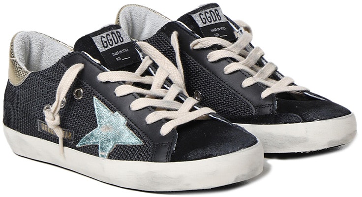(W) Golden Goose Low Top 'Hitam Biru Usang' GWF0000102.F003177.90329 Order (W) Golden Goose Low Top 'Hitam Biru Usang' GWF0000102.F003177.90329