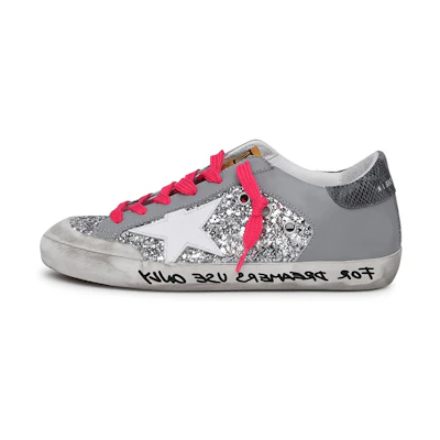 (W) Golden Goose Low Top 'Silver'
