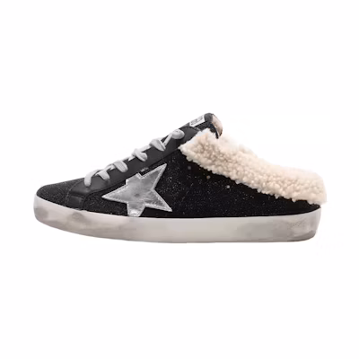 (W) Golden Goose Low Top Lace-Up 'Black Leather'