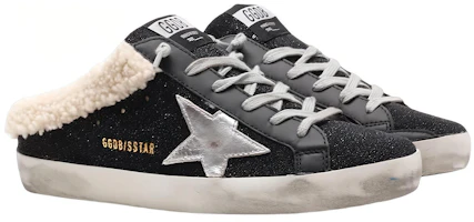 Shop Golden Goose 皮革 低筒綁帶 板鞋 女款 黑色