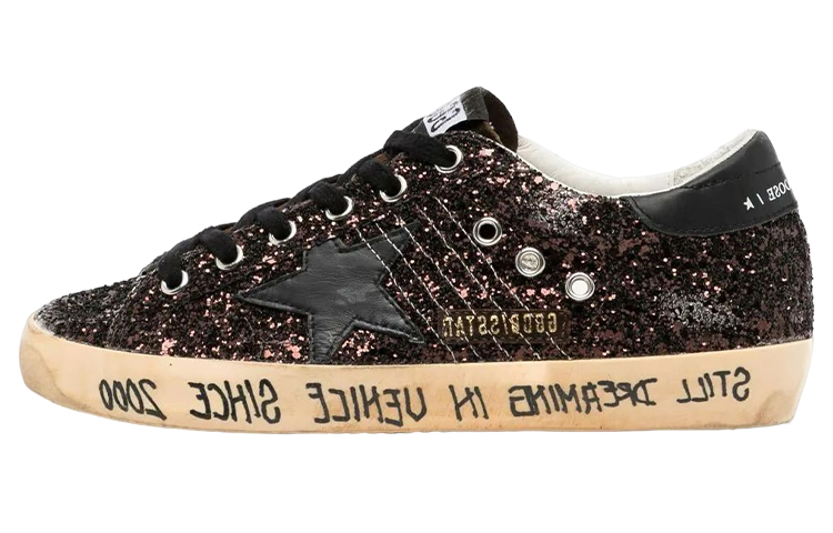 (Women) Golden Goose Low Top Lace-Up 'Distressed Black Fashion' GWF00101.F004138.55523