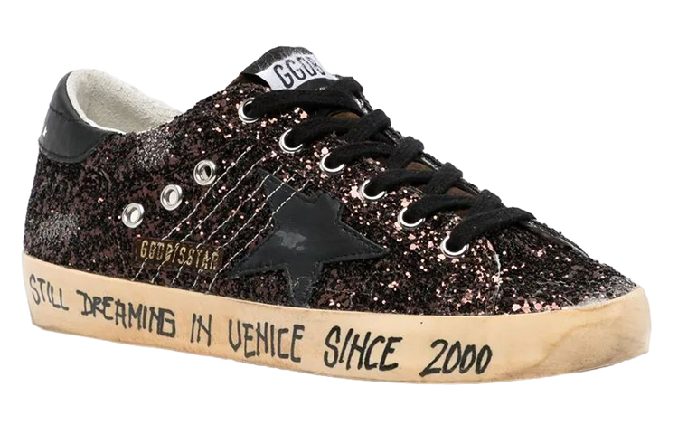 Lookbook (W) Golden Goose Low Top Lace-Up 'Distressed Black Fashion' Kasut Lelaki. GWF00101.F004138.55523