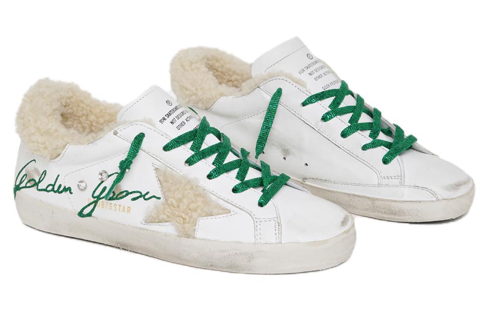 Lookbook (W) Golden Goose 低帮系带运动鞋 '白绿' GWF00207.F001548.10613