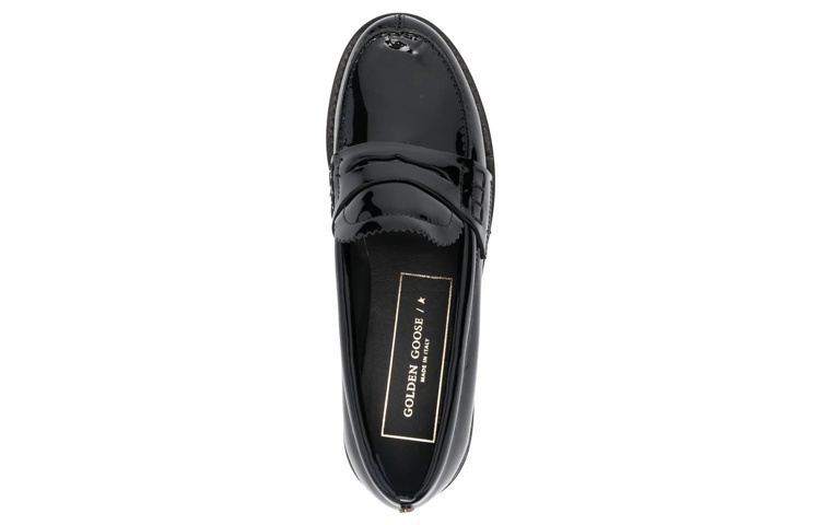 Shop (W) ゴールデングース 黒パテント ロートップスニーカー GWF00268.F003477.90100