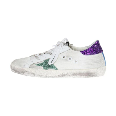 (W) Golden Goose Low Top Sneakers 'White Green Purple'
