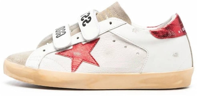 (W) Golden Goose Low Top Velcro 'Putih Usang Merah' GWF00143.F003349.10953 Buy (W) Golden Goose Low Top Velcro 'Putih Usang Merah' GWF00143.F003349.10953