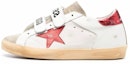 Buy (W) Golden Goose Low Top Velcro 'Putih Usang Merah' GWF00143.F003349.10953