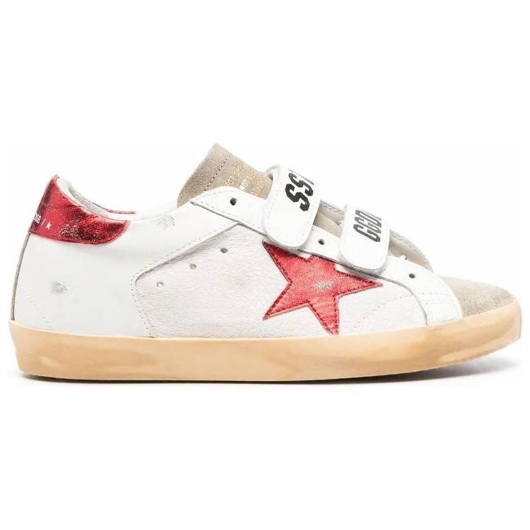 Order (W) ゴールデングース ローカット ベルクロ (白/赤) GWF00143.F003349.10953