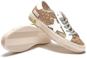 Shop Golden Goose May 亮片金蔥板鞋 女款 金色