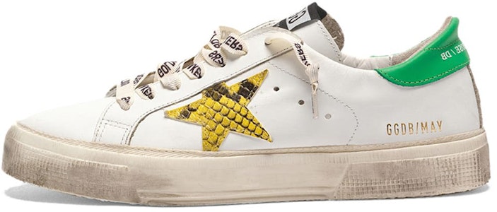 (W) Golden Goose May '白色绿色尾蛇皮星' G35WS127.L6 Buy (W) Golden Goose May '白色绿色尾蛇皮星' G35WS127.L6