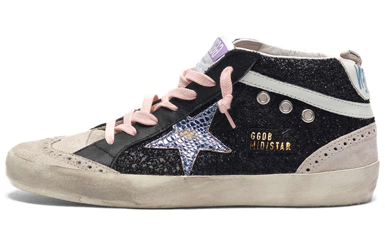 (Women) Golden Goose Mid-Star 'Rainbow Star Sequins Navy' G36WS634.V6