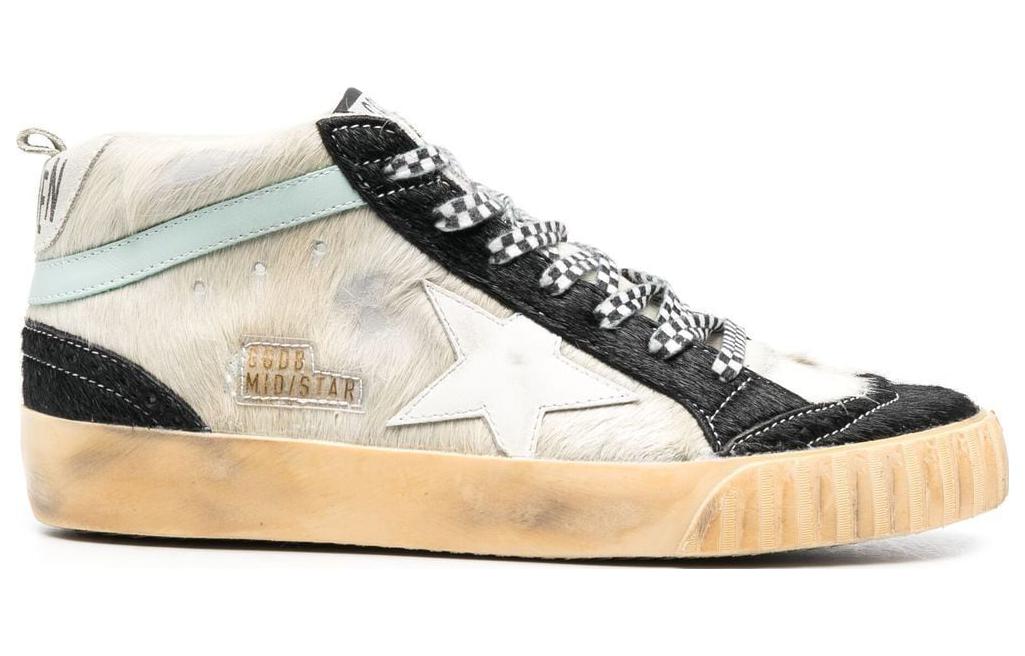 Order (W) Golden Goose Mid Star ''Beige Zwart Versleten'' GWF00122.F003295.11211