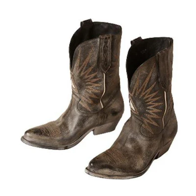 (W) Golden Goose Mid Star 'Black Leather'