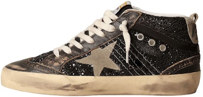 (Women) Golden Goose Mid Star 'Black Leather' GWF00122.F003978.90365 (Women) Golden Goose Mid Star 'Black Leather' GWF00122.F003978.90365