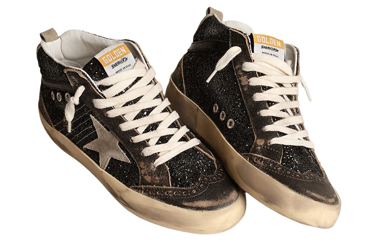 Lookbook (W) 골든구스 미드스타 '블랙 레더' (Golden Goose Mid Star 'Black Leather') GWF00122.F003978.90365