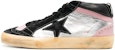 (W) Golden Goose Mid Star 'Hitam Perak Merah Jambu' GWF00123-F004179-82174