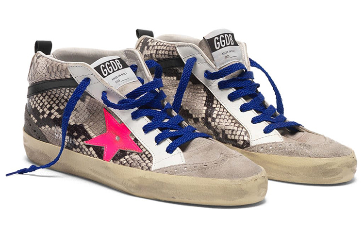 Order (W) Golden Goose Mid Star ''Bruine Slangenprint'' G35WS634.T5