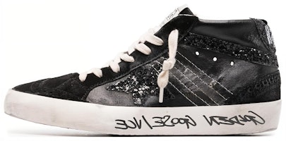 (Women) Golden Goose Mid Star 'Distressed Black' GWF00122.F004157.90100 (Women) Golden Goose Mid Star 'Distressed Black' GWF00122.F004157.90100