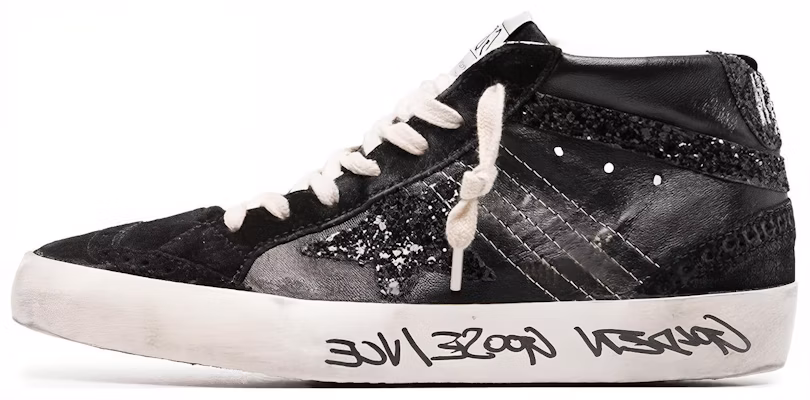 (Women) Golden Goose Mid Star 'Distressed Black' GWF00122.F004157.90100 Buy (Women) Golden Goose Mid Star 'Distressed Black' GWF00122.F004157.90100