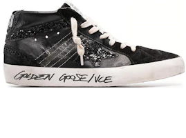 Order 金鵄(Golden Goose)Mid Star 皮革 中筒綁帶 時尚板鞋 女款 黑色 做舊版