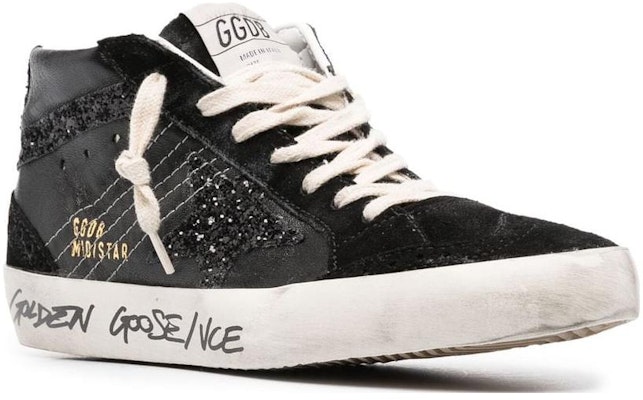 (W) Golden Goose Mid Star 'Hitam Distressed' GWF00122.F004157.90100 Order (W) Golden Goose Mid Star 'Hitam Distressed' GWF00122.F004157.90100