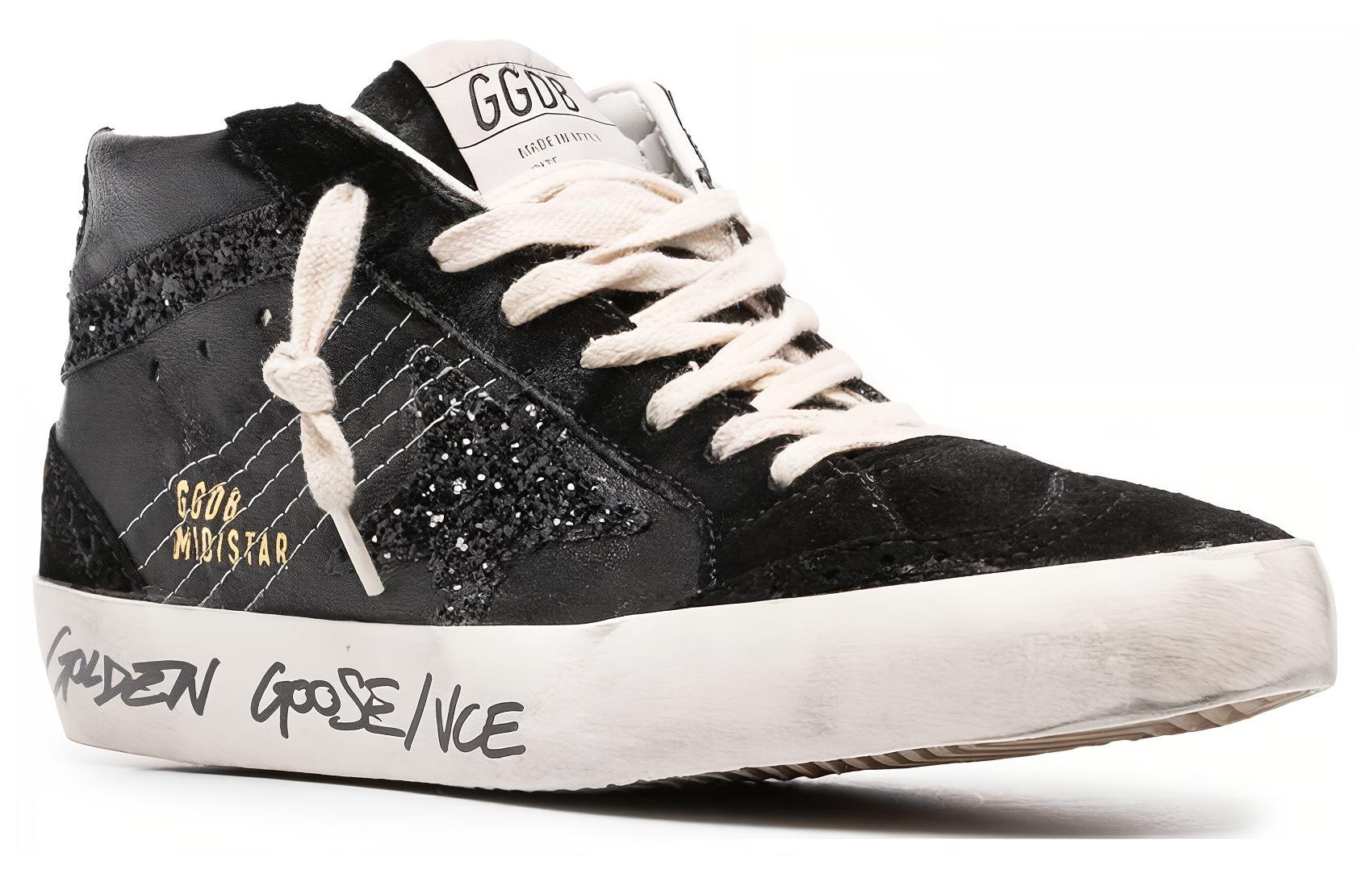 Lookbook (W) Golden Goose Mid Star ''Versleten Zwart'' GWF00122.F004157.90100