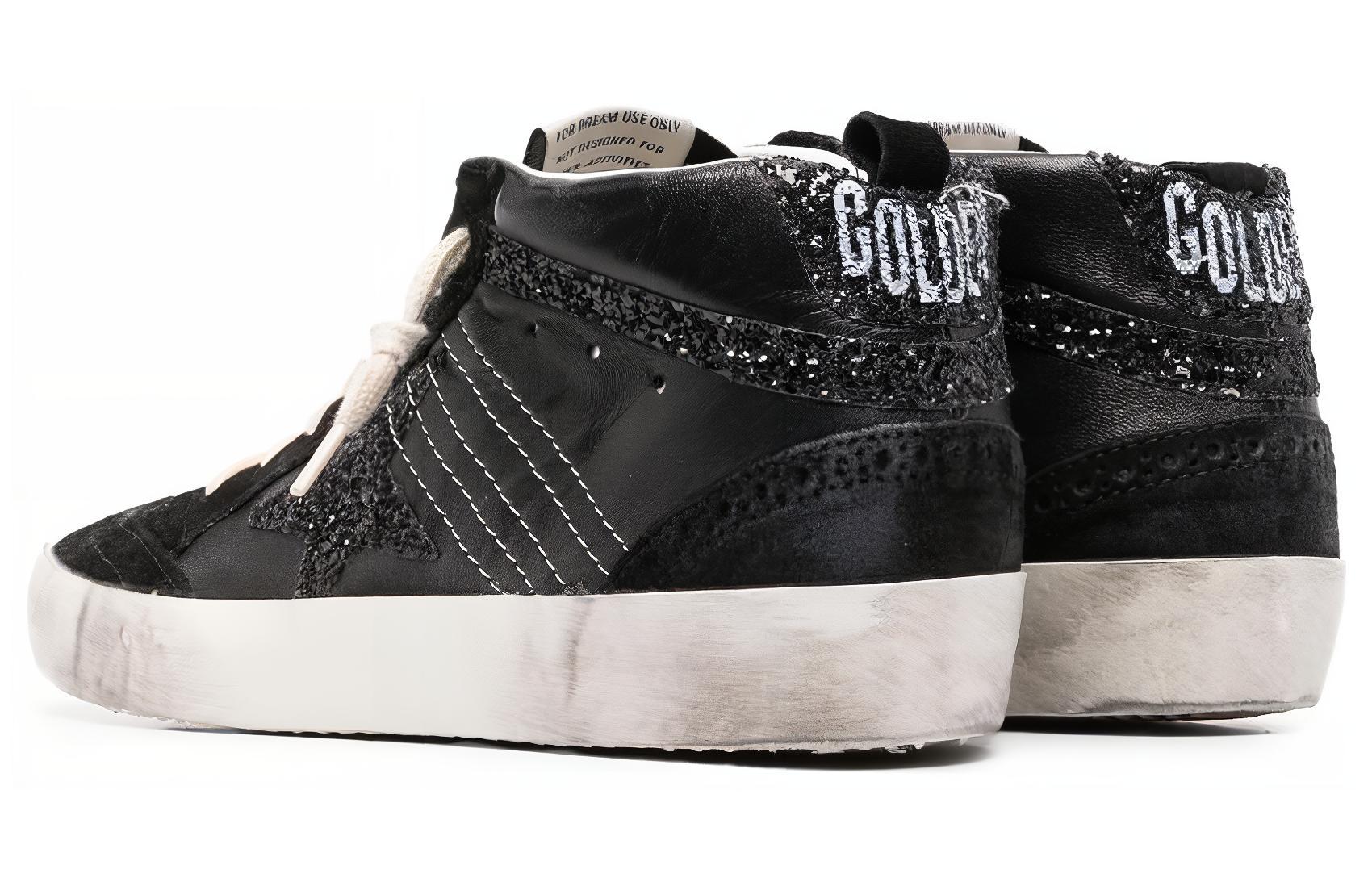 Shop (W) Golden Goose Mid Star ''Versleten Zwart'' GWF00122.F004157.90100