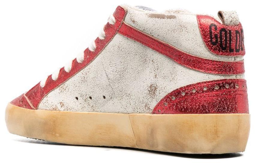 Purchase (W) Golden Goose Mid Star ''Versleten Crème Rood'' GWF00122.F004250.15308