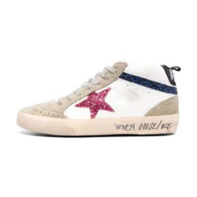 (W) Golden Goose Mid Star 'Distressed White'