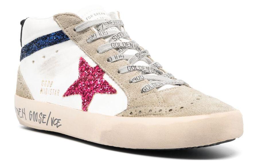 Order (W) Golden Goose Mid Star ''Versleten Wit'' GWF00122.F004727.82348