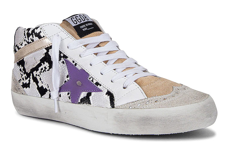 Lookbook 金鵝牌 Mid Star 仿舊 潮流百搭 中幫休閒板鞋 女款 白灰