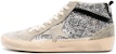(W) Golden Goose Mid Star 'Glitter Suede High-Top Kelabu-Coklat Perak' GWF00122.F004554.70211
