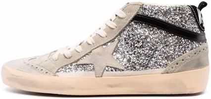 (Women) Golden Goose Mid Star 'Glitter Suede High-Top Grey-Tan Silver' GWF00122.F004554.70211 (Women) Golden Goose Mid Star 'Glitter Suede High-Top Grey-Tan Silver' GWF00122.F004554.70211