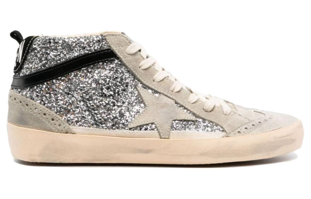 Order (W) Golden Goose Mid Star 'Ante Brillante Gris-Tan Plateado' High-Top. GWF00122.F004554.70211