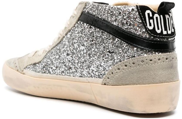 (W) Golden Goose Mid Star 'Glitter Suede Tinggi Abu-Coklat Perak' GWF00122.F004554.70211 Lookbook (W) Golden Goose Mid Star 'Glitter Suede Tinggi Abu-Coklat Perak' GWF00122.F004554.70211