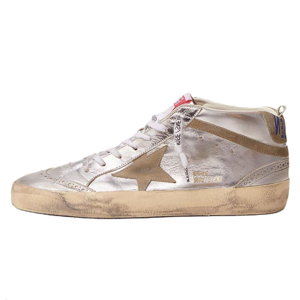 (Women) Golden Goose Mid Star 'Metallic Silver' GWF00122.F002794.70216