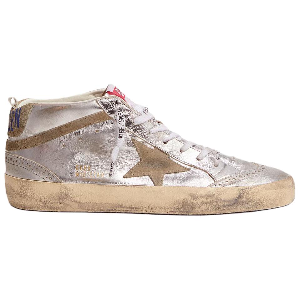 Order (W) Golden Goose Mid Star ''Metallic Zilver'' sneakers GWF00122.F002794.70216