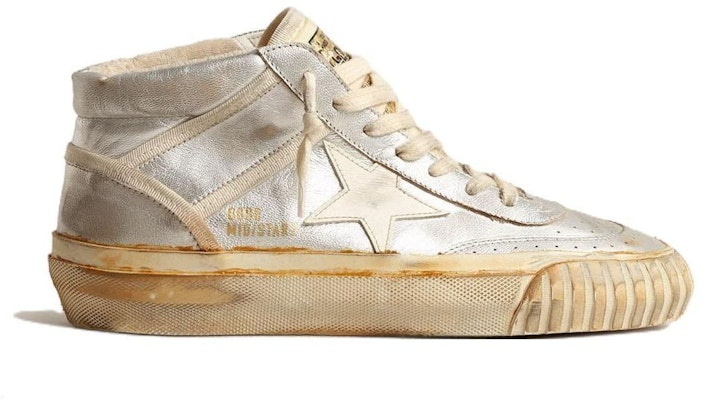 (Women) Golden Goose Mid Star 'Silver' GWF00408.F004083.70259 Order (Women) Golden Goose Mid Star 'Silver' GWF00408.F004083.70259