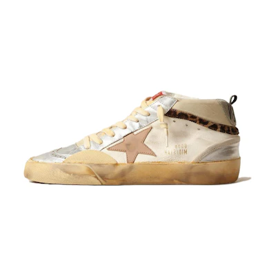 (W) Golden Goose Mid Star 'Silver Cream'