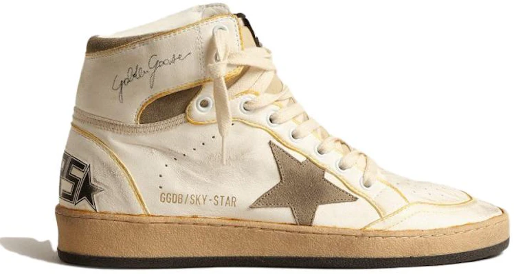 Golden Goose Sky-Star 皮革 圓頭繫帶 中筒 板鞋 女款 白色 Order Golden Goose Sky-Star 皮革 圓頭繫帶 中筒 板鞋 女款 白色