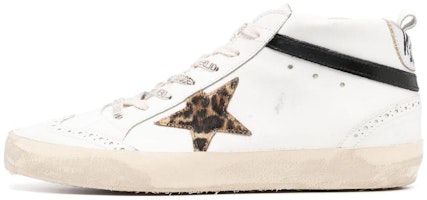 (Women) Golden Goose Mid Star 'White Leather Fabric' GWF00122.F004536.11501 (Women) Golden Goose Mid Star 'White Leather Fabric' GWF00122.F004536.11501