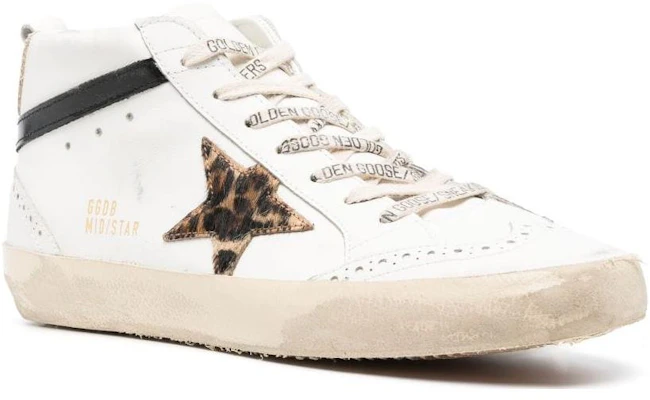 Golden Goose 小牛皮織布 圓頭繫帶 中筒 休閒鞋 女款 白色 Order Golden Goose 小牛皮織布 圓頭繫帶 中筒 休閒鞋 女款 白色